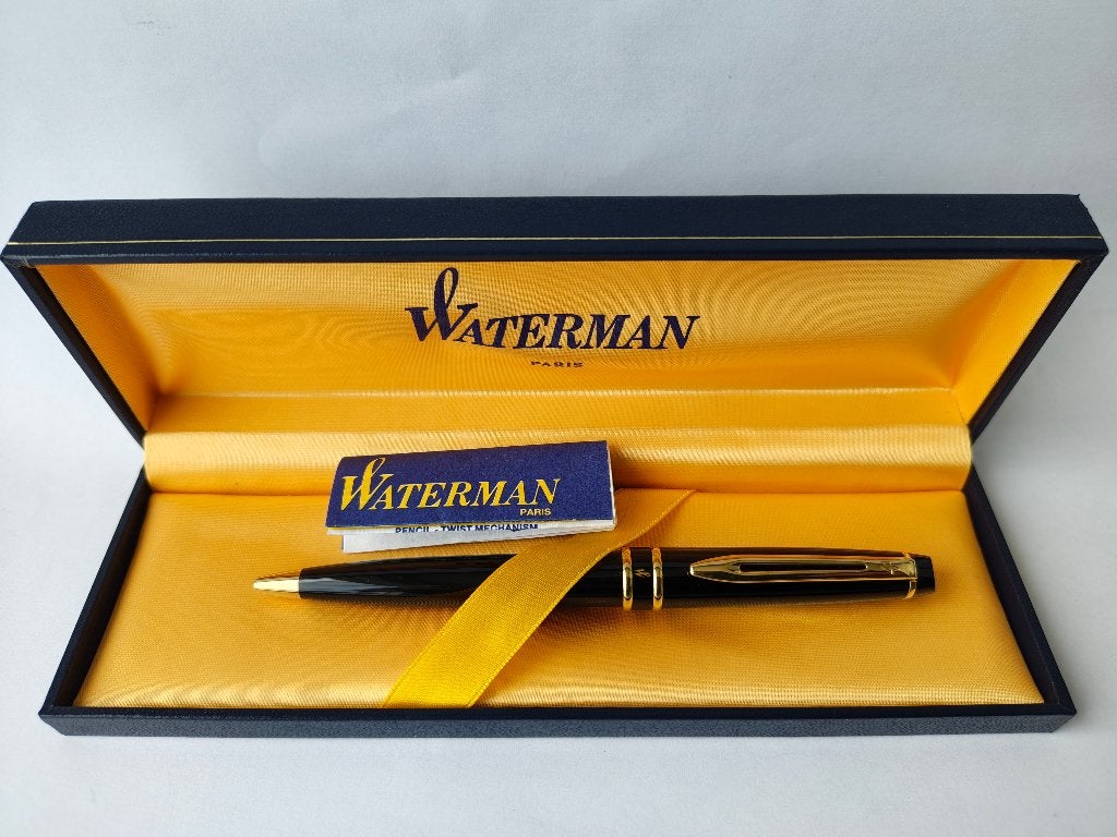 Ballpoint Waterman Expert zwart met gouden accenten – zgan, Ophalen of Verzenden, Zo goed als nieuw, Balpen, Waterman