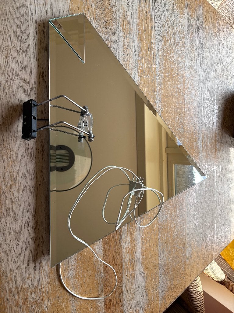 Wandspiegel met verlichting, Ophalen, Gebruikt, Minder dan 100 cm, Overige vormen