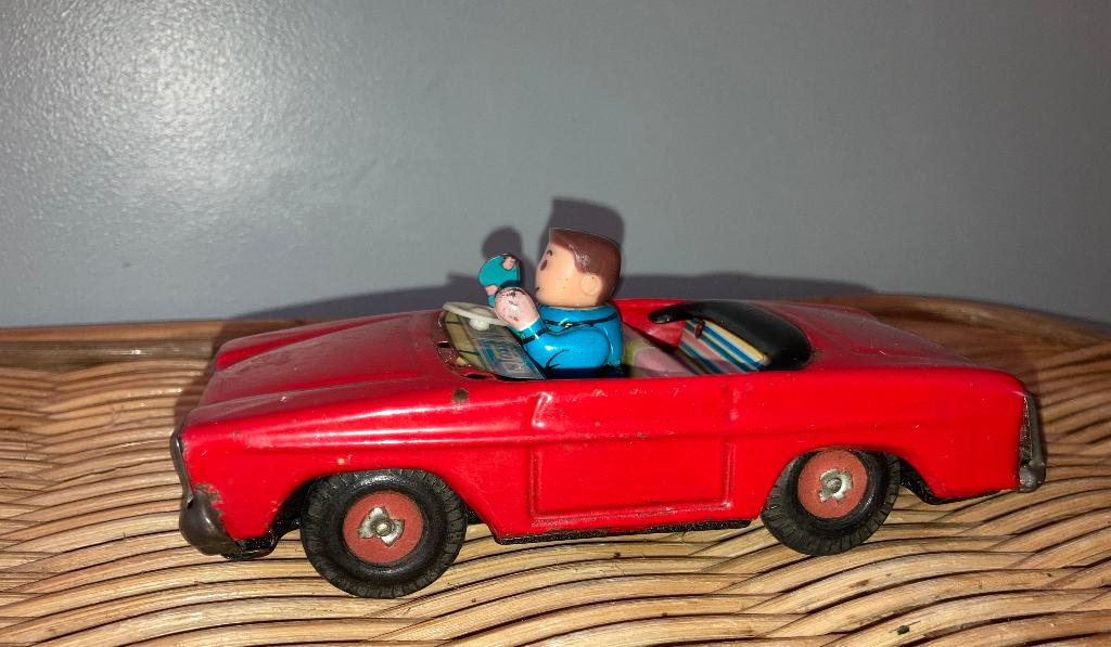 Oud speelgoed; auto van blik, Antiek en Kunst, Ophalen of Verzenden