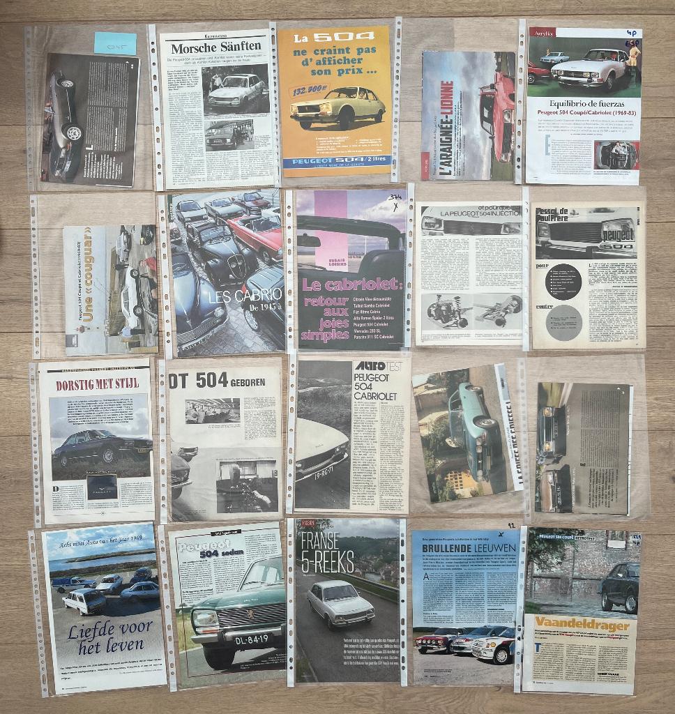 PEUGEOT 504 ARTIKELS, Verzenden, Zo goed als nieuw, Peugeot