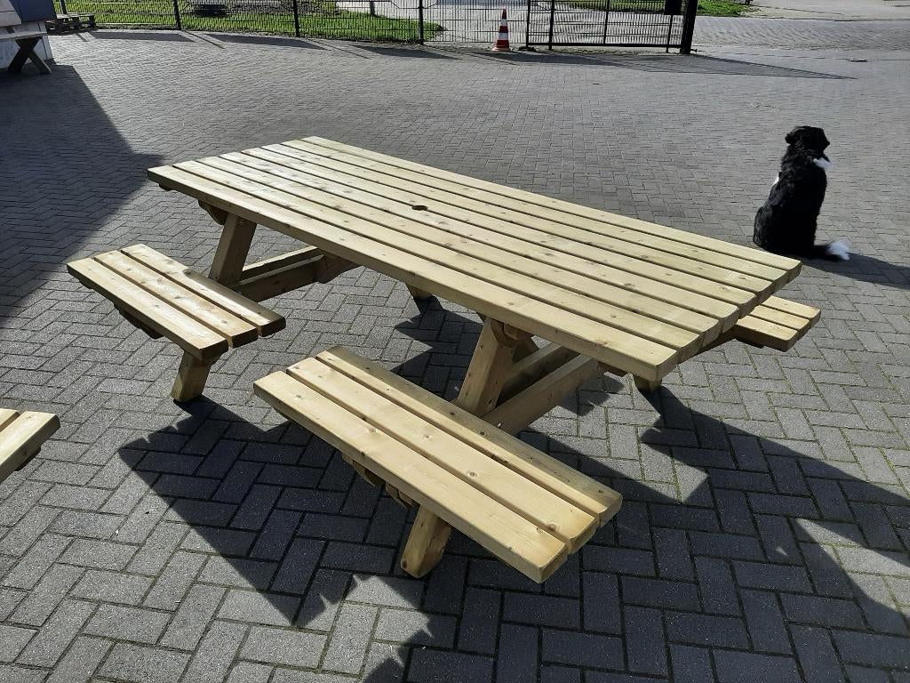 Talen 8 persoons Picknicktafel met open instap!!, Tuin en Terras, Ophalen, Nieuw