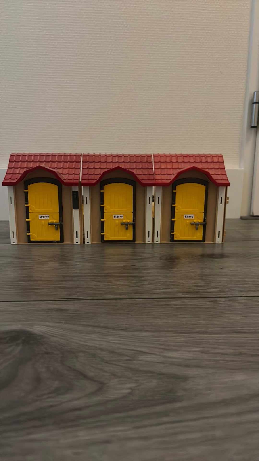 Playmobil paardenstalletjes – 3 stuks, Gebruikt, Losse onderdelen, Overige typen, 1.2.3