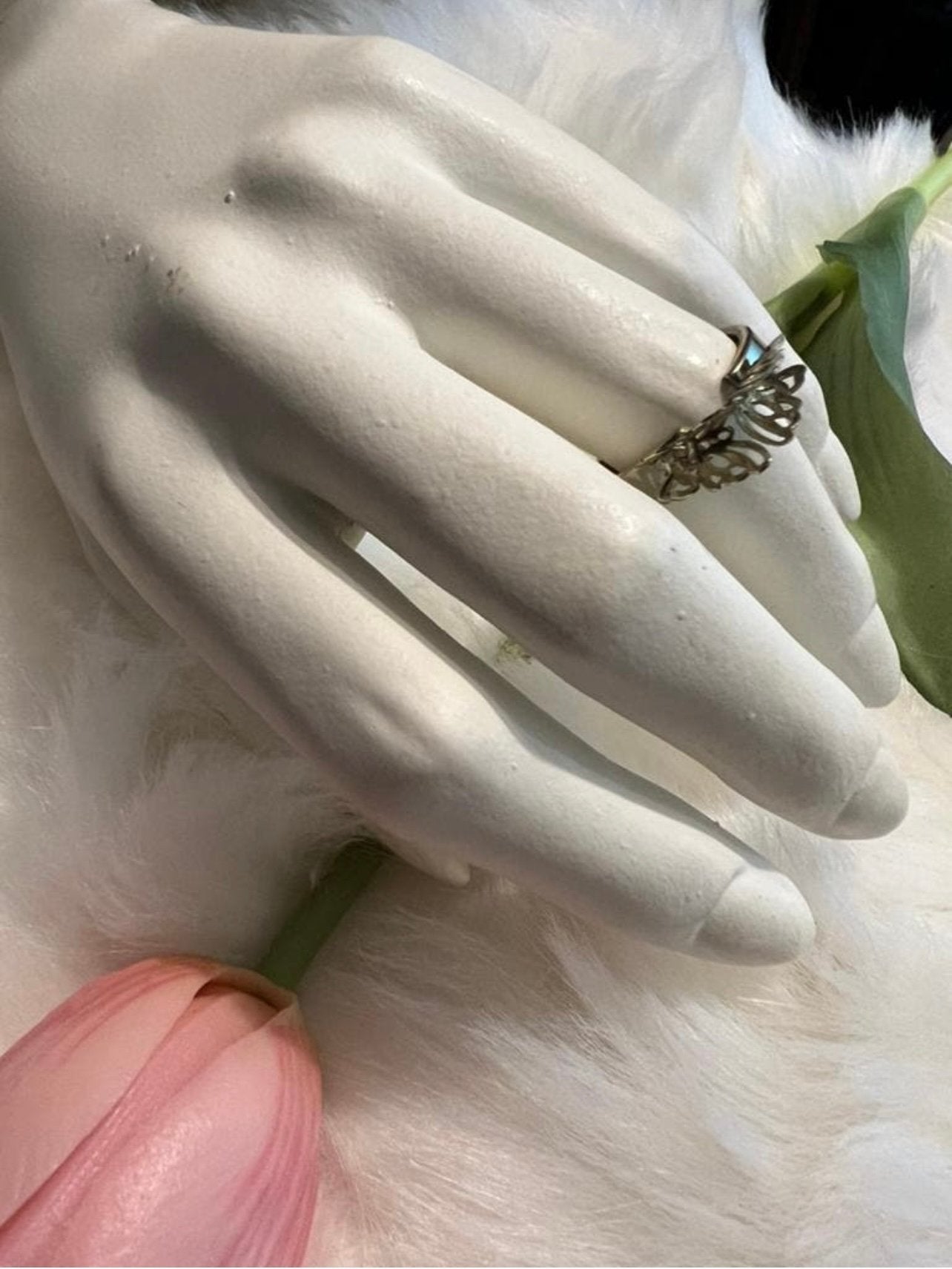 Vintage ring, Ophalen of Verzenden, Zo goed als nieuw, Zilver, Dame