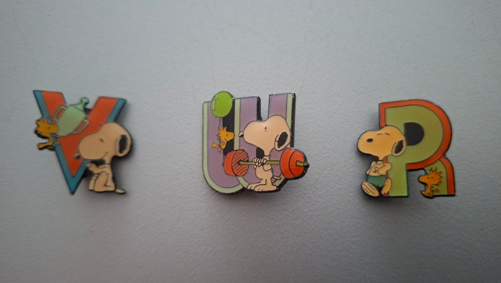 Snoopy Speldjes - Letters V, W, R, Verzenden, Zo goed als nieuw