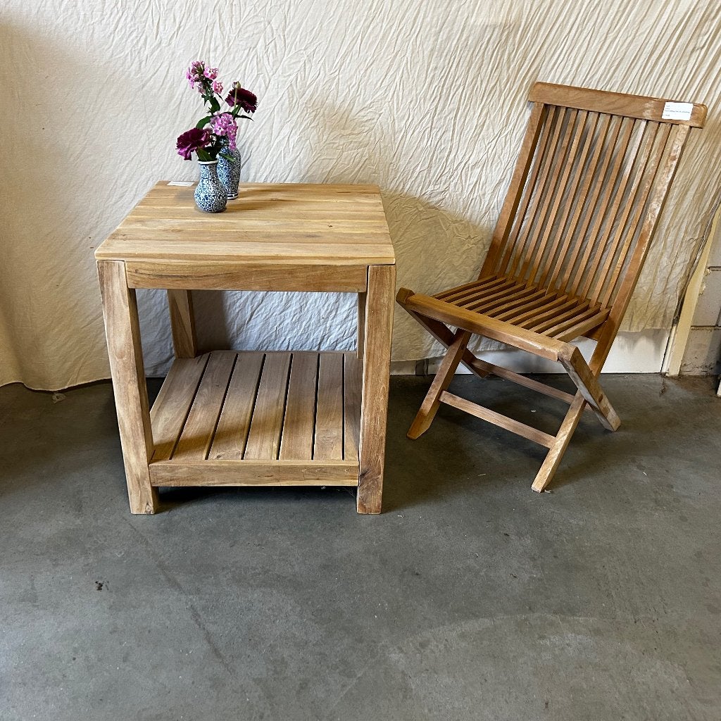teakhouten tuintafel - 60 x 60 cm - Gratis bezorgd, TTM Wonen, Meubels – (Perzische) Tapijten en Woonaccessoires, Taag 63, 2491 CS, Den Haag (Forepark)