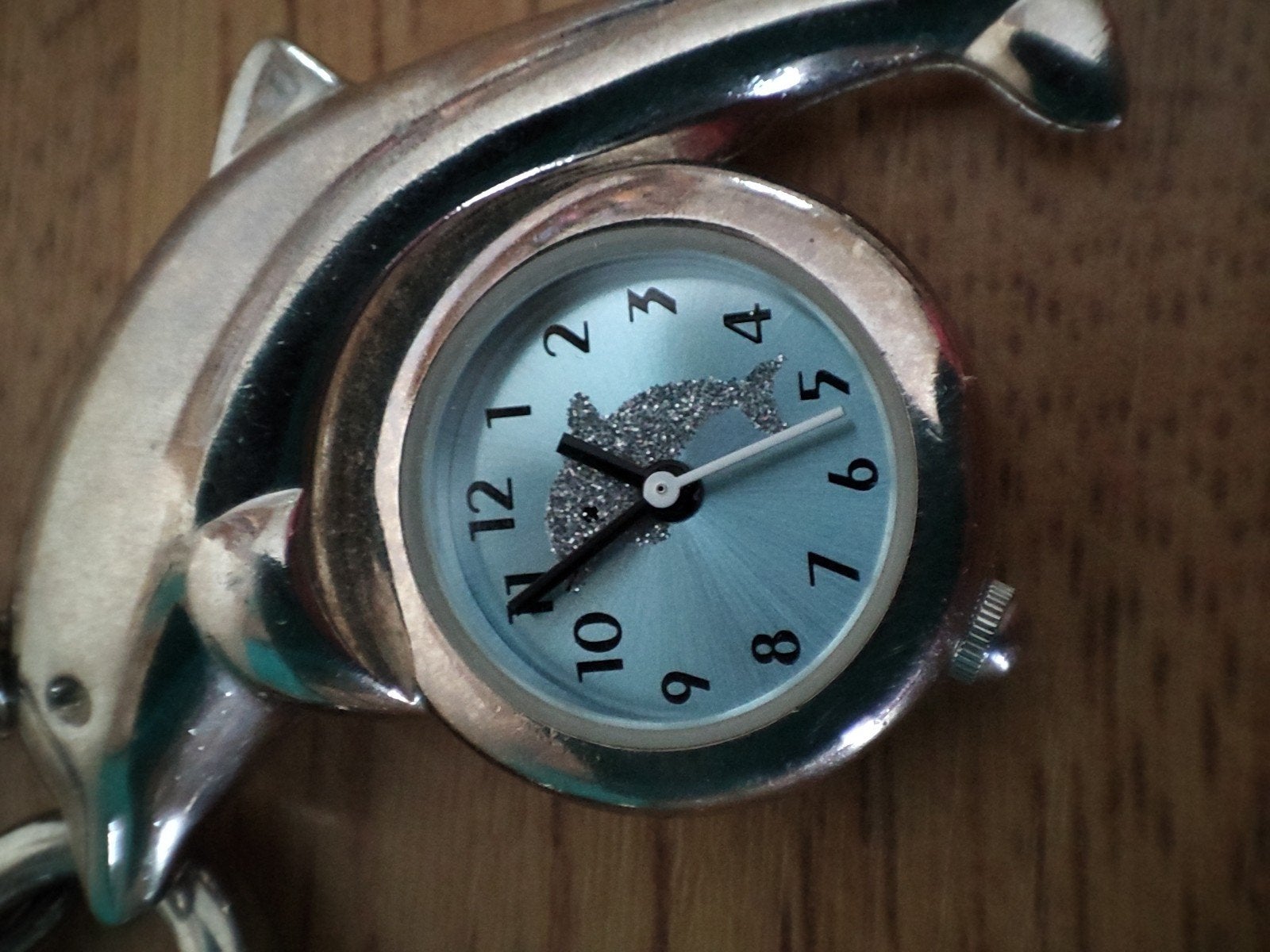 Now Watch dolfijn horloge met strass, Overige merken, Overige materialen, Zakhorloge, Gebruikt