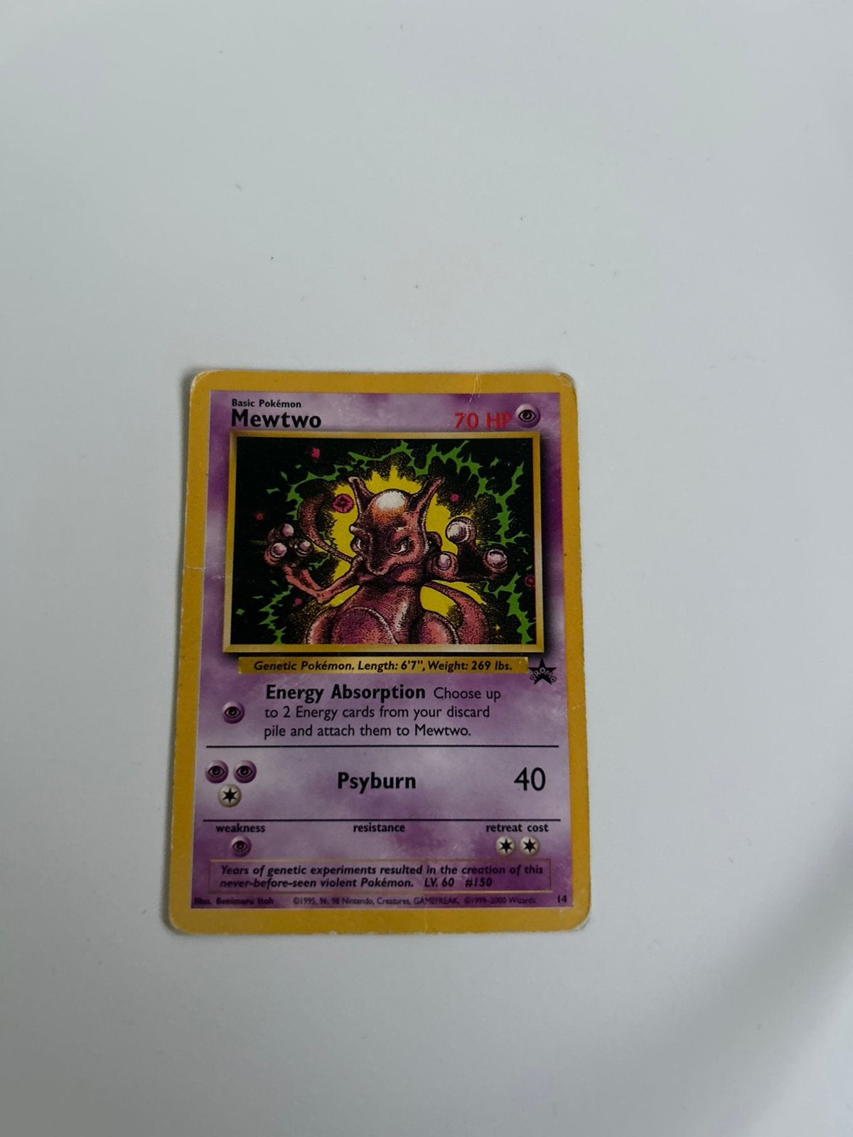 Mewtwo Promo Pokemon Kaart 2000, Ophalen of Verzenden, Zo goed als nieuw