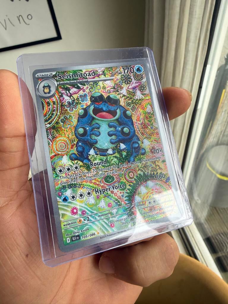 Seismitoad 105 Pokémon Kaart - Black & White, Ophalen of Verzenden, Zo goed als nieuw, Losse kaart