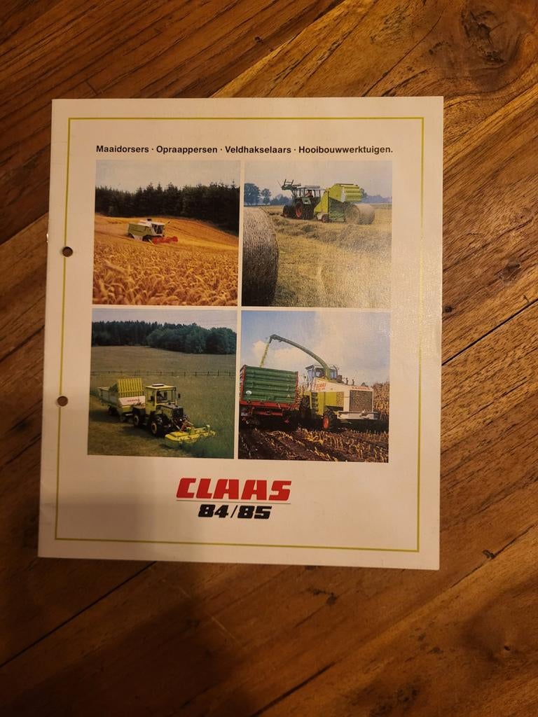 tractor folder Claas '84/'85, Boeken, Catalogussen en Folders, Ophalen of Verzenden, Zo goed als nieuw