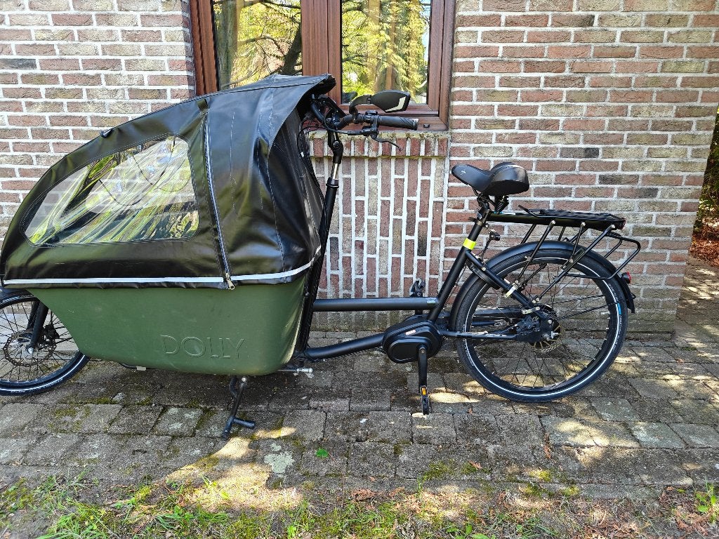 Bakfiets dolly, Gebruikt, Huif, 2 kinderen, Schijfrem