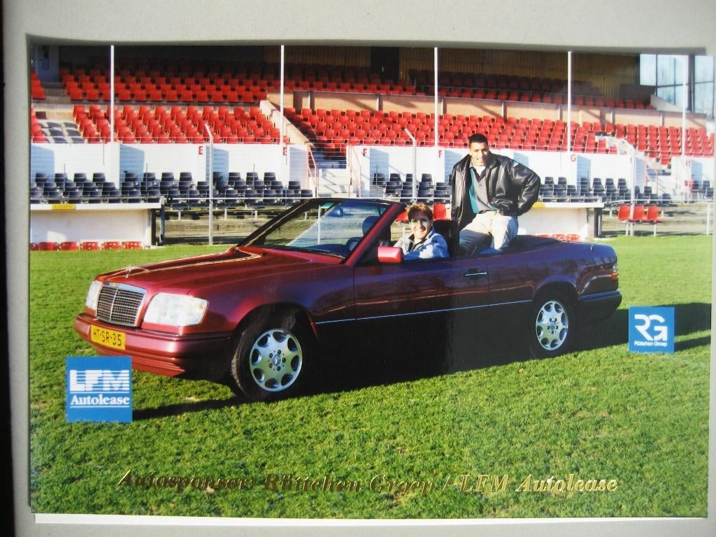 Fotokaart NAC jaren 90 met Lokhoff en van Hooijdonk, Ophalen of Verzenden, Nieuw, NAC Breda, Spelerskaart