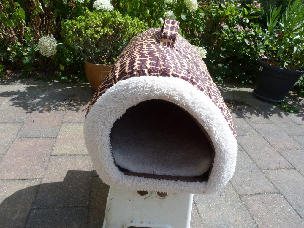 z.g.a.n. draagbare kattenmand in tijgerprint., Ophalen, Zo goed als nieuw, Polyester