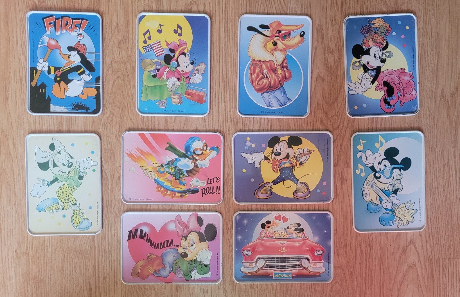 Disney, tien vintage metalcards, Ophalen of Verzenden, Overige figuren