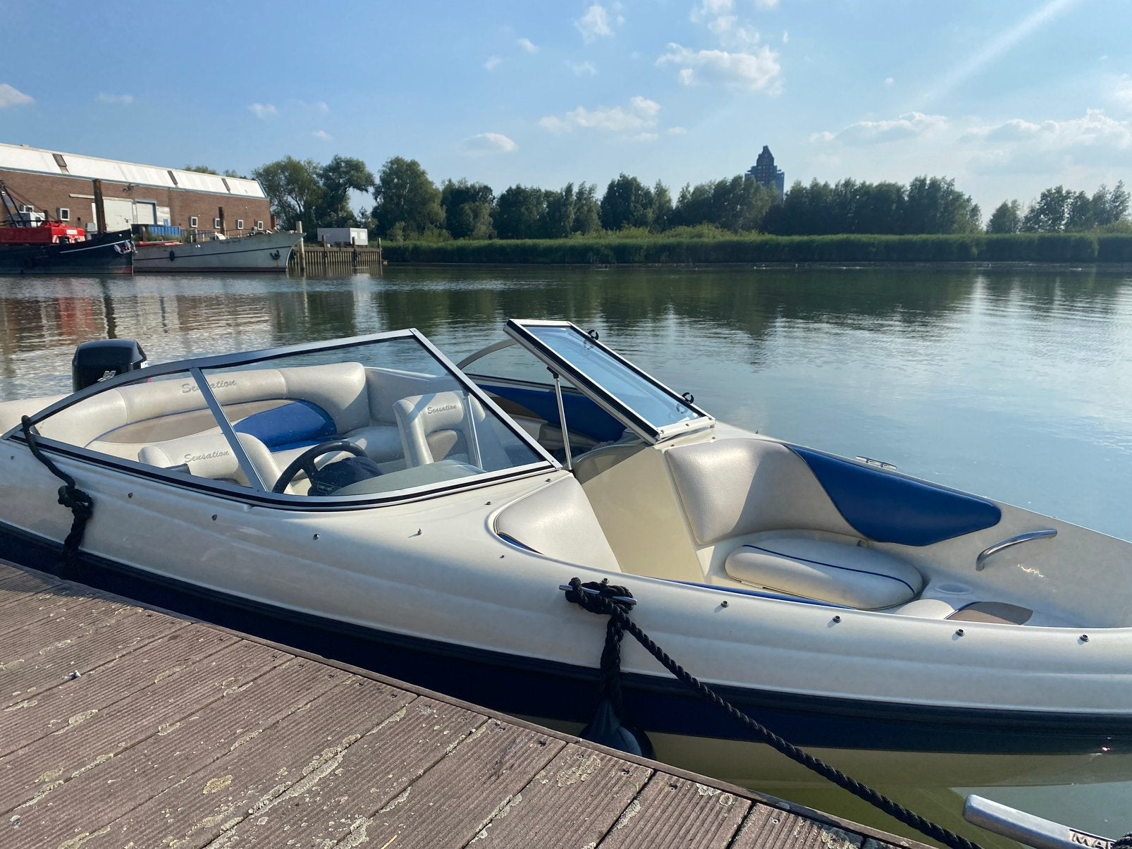 Sensation BR 1700 (5,1m), zeer zuinig Mercury 40pk-4takt EFI, Watersport en Boten, Speedboten, Ophalen, Overige merken, Gebruikt
