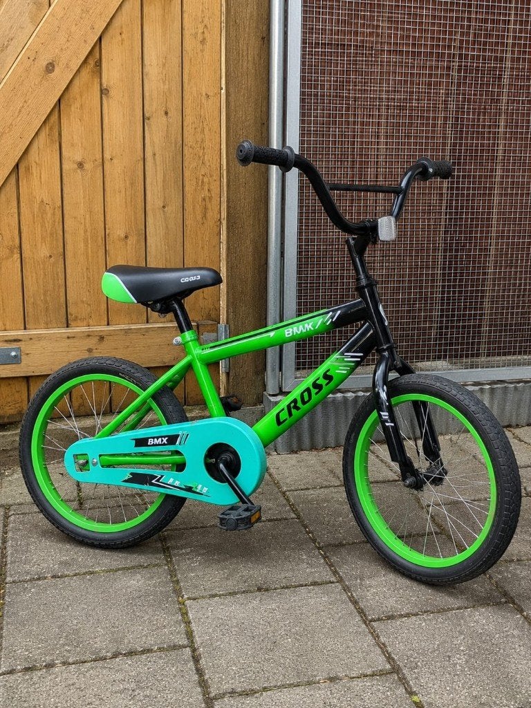 Cross BMX kinderfiets - Zwart/Groen, Fietsen en Brommers, Fietsen | Jongens, Ophalen, Gebruikt, Velgrem, Cross