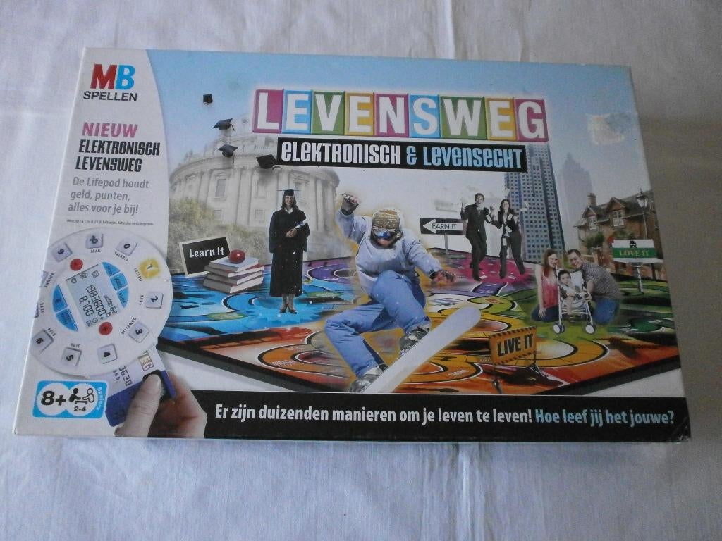 Levensweg Elektronisch, Hobby en Vrije tijd, Gezelschapsspellen | Bordspellen, Drie of vier spelers, Ophalen of Verzenden, Gebruikt
