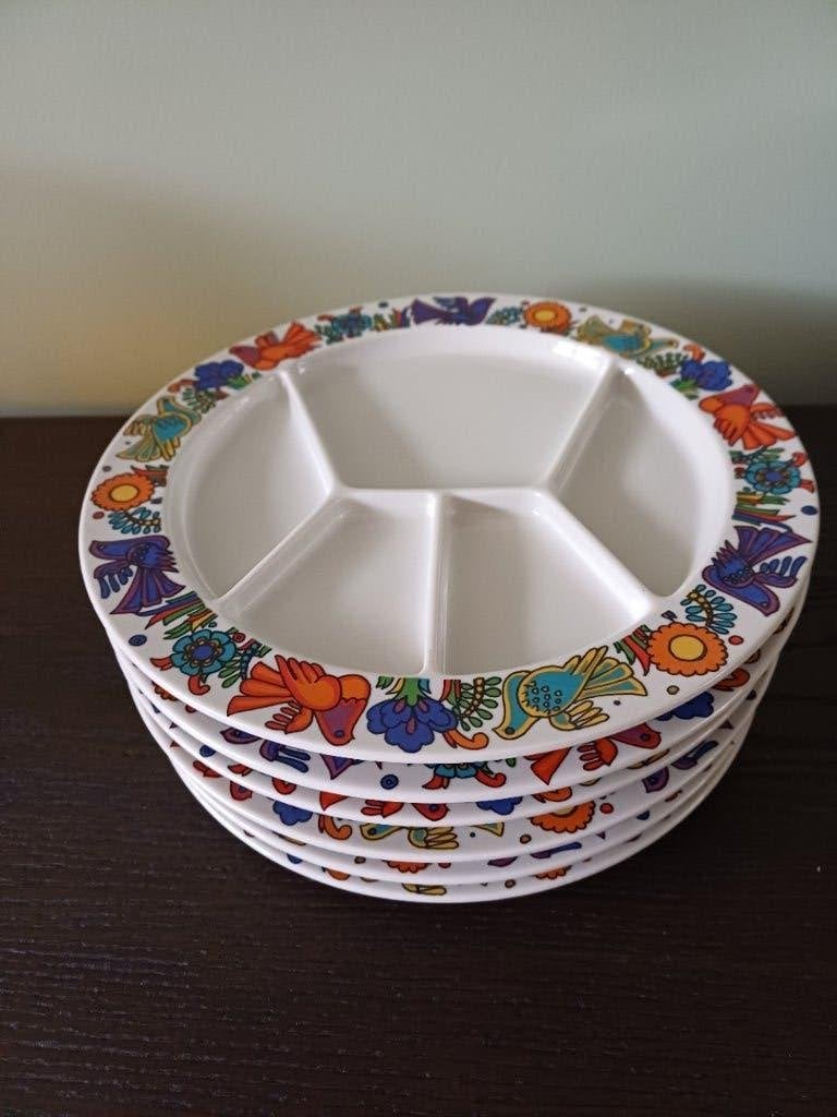 Acapulco Villeroy & Boch fondue / tapas borden, Huis en Inrichting, Villeroy & Boch, Ophalen of Verzenden, Zo goed als nieuw, Bord(en)