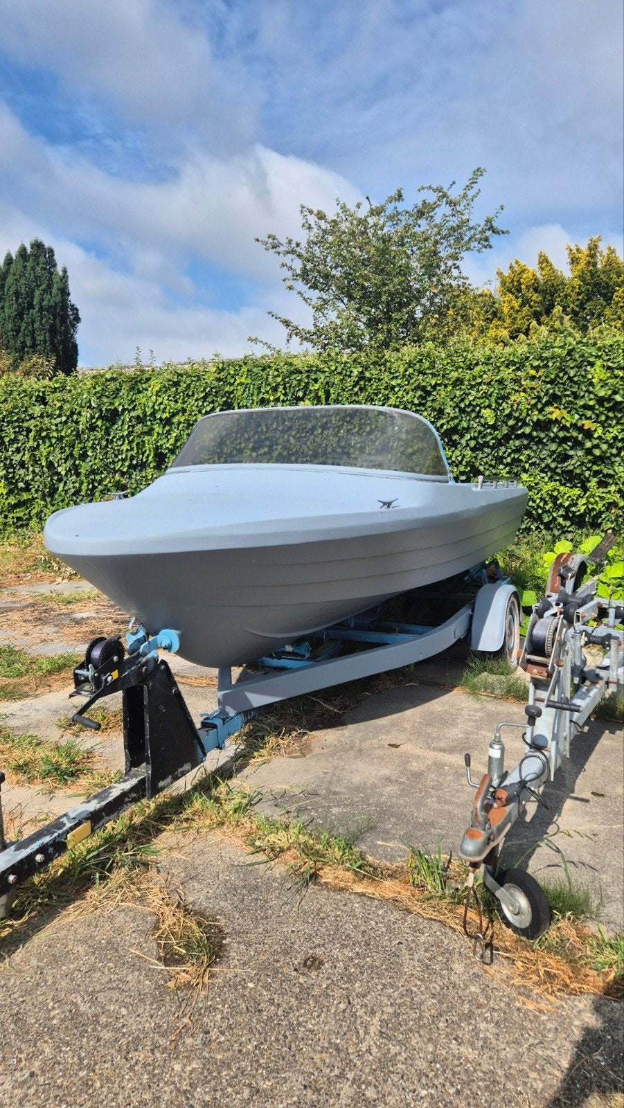 Opknapper speedboot/visboot met trailer, Ophalen, Gebruikt, Polyester
