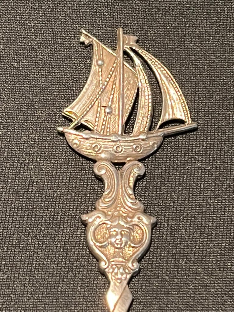 Mooi vintage zeilboot lepeltje., Ophalen of Verzenden