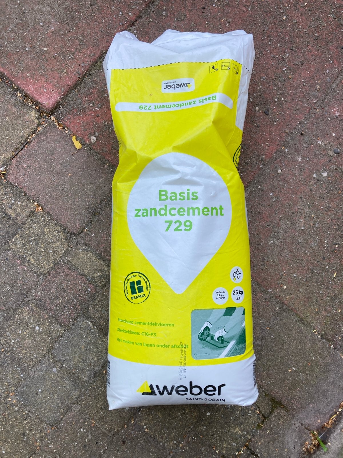 Weber Basis Zandcement 729 - 25 kg, Ophalen, Nieuw
