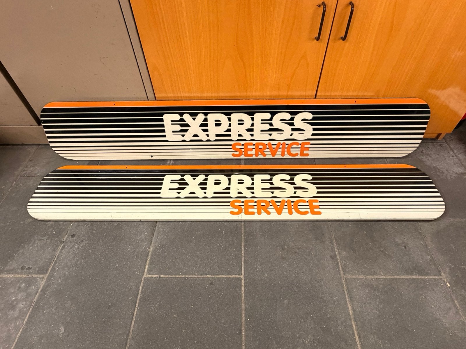 Vw audi express service borden jaren 80/90, Ophalen, Reclamebord