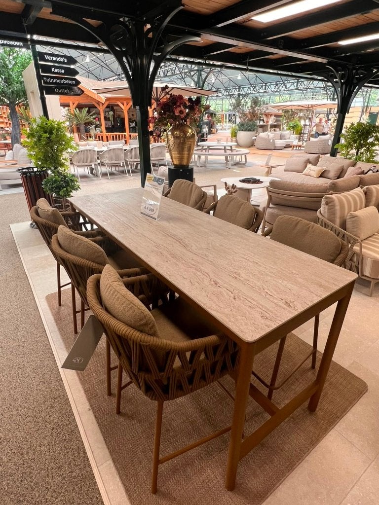 Biaritz High Dining set | SHOWROOMMODEL, Ophalen, Zo goed als nieuw, Tuinset