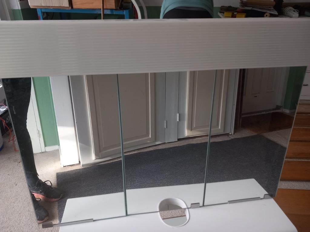 Spiegelkast met 3 deuren, boven wastafel, Ophalen, 50 tot 100 cm, Minder dan 25 cm, Minder dan 100 cm