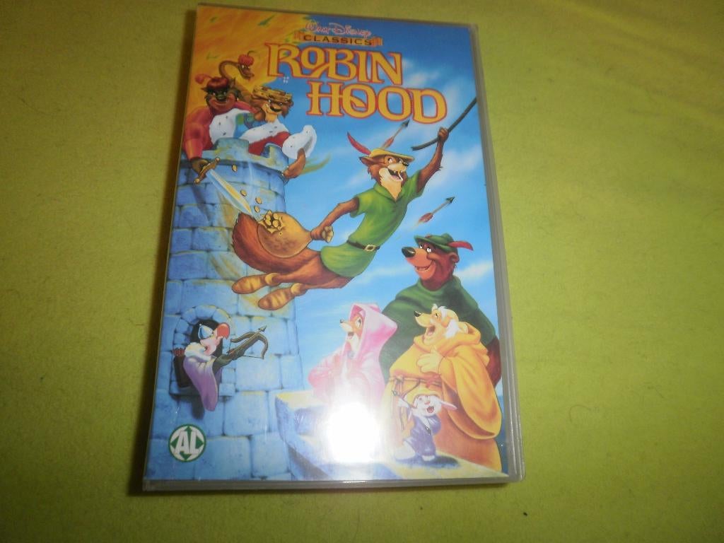 ROBIN HOOD! Mooie Disney Tekenfilm Klassieker Op VIDEO!, Tekenfilm, Alle leeftijden, Kinderprogramma's en -films, Ophalen of Verzenden