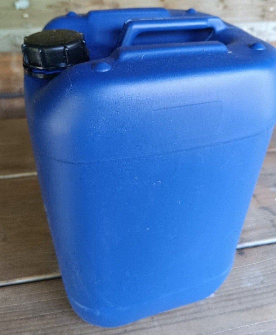 Blauwe jerrycan 25 L - Gebruikt, Ophalen of Verzenden, Gebruikt