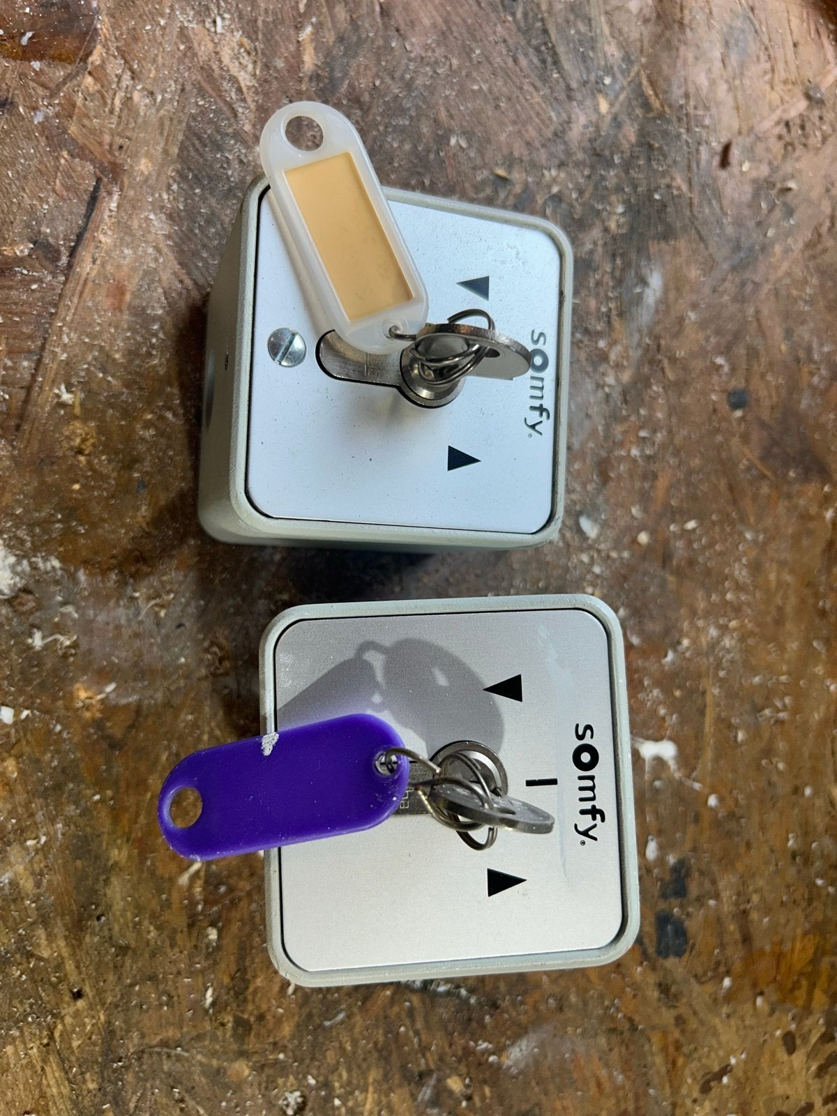 2x Originele Somfy sleutelschakelaar voor rolluiken/screens, Ophalen of Verzenden, Gebruikt, Overige merken, Schakelaar