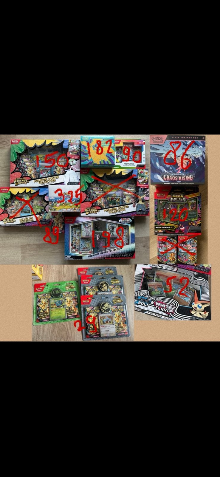 ️Ascended heroes + Chaos Rising + Prismatic evolutions️, Ophalen of Verzenden, Nieuw, Boosterbox, Foil