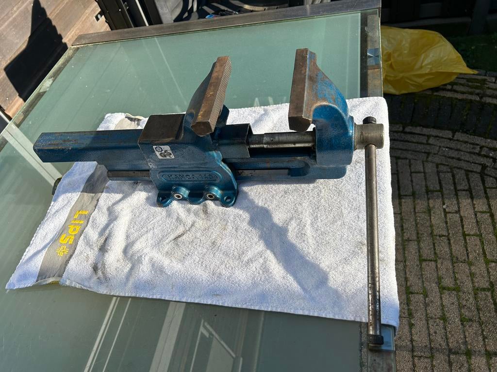 Kanca 140 mm bankschroef, Ophalen of Verzenden, Zo goed als nieuw