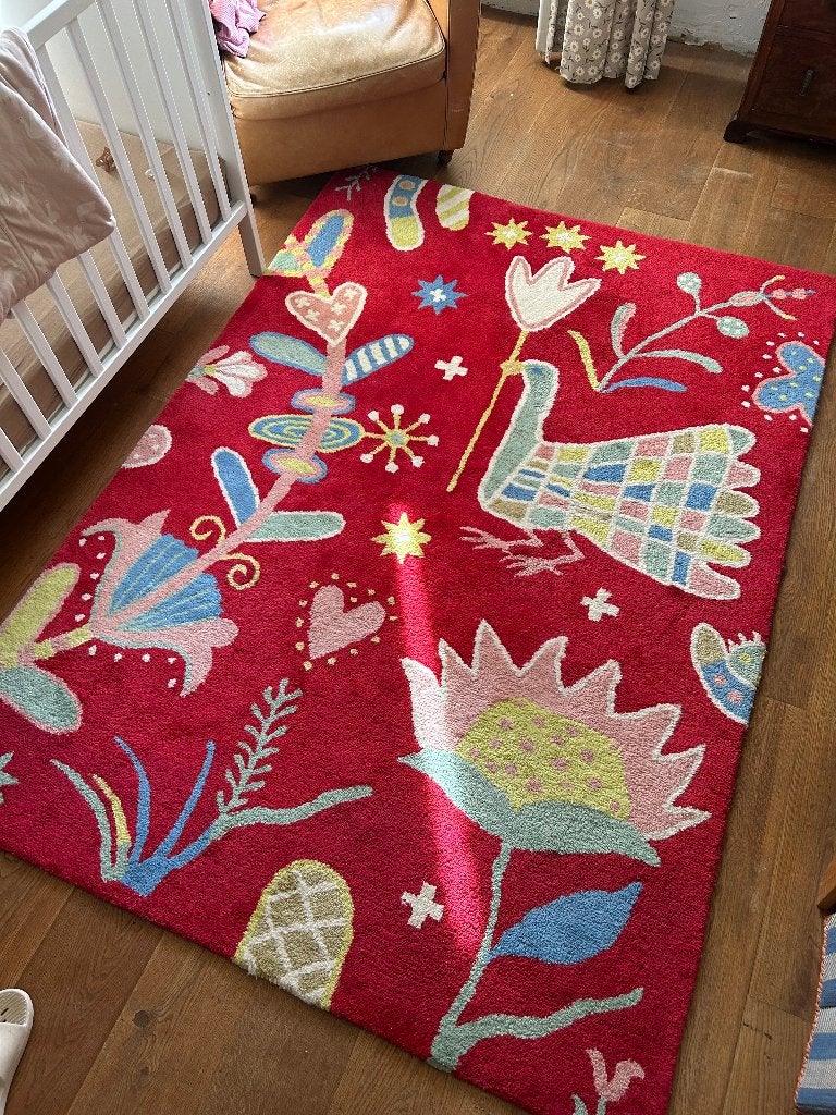 Collector's item | IKEA Tise Vloerkleed | Kinderkamer, Ophalen, 100 tot 150 cm, 200 cm of meer, Rechthoekig
