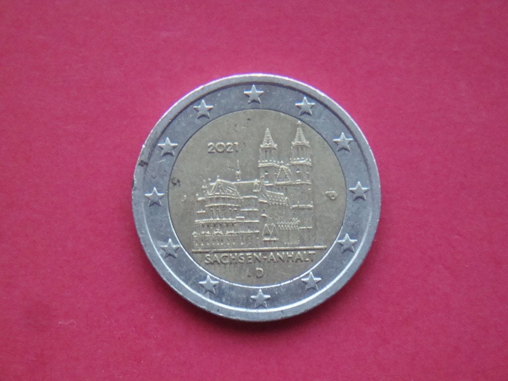Duitsland munt 2 Euro Sachsen Anhalt 2021 j., Postzegels en Munten, Verzenden, Duitsland, 2 euro, Losse munt