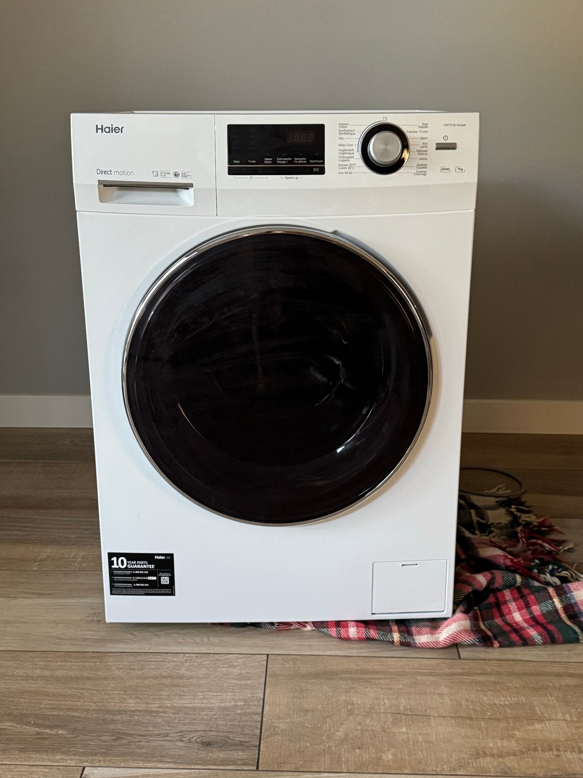 Haier HW70-B14636N Wasmachine - 7kg, 1400 toeren, 3 jaar oud, Ophalen, Gebruikt, 85 tot 90 cm, 1200 tot 1600 toeren