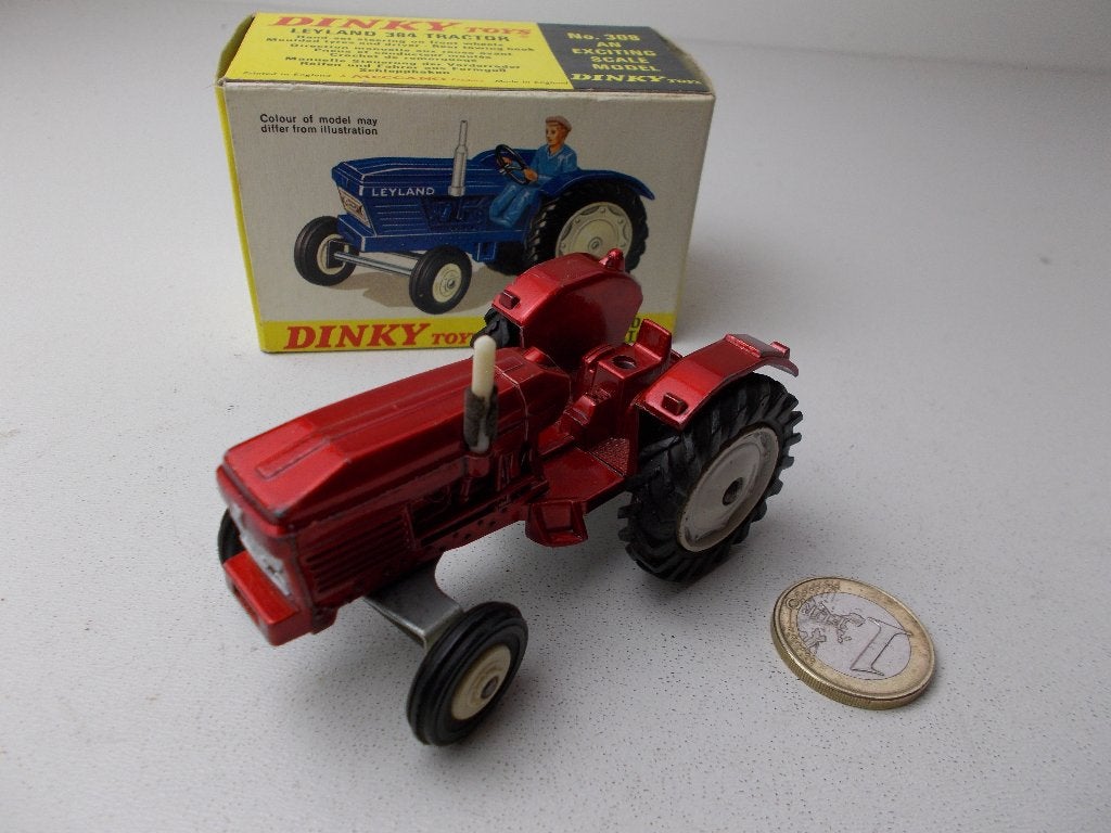 1972 Dinky Toys 308 LEYLAND 384 TRACTOR + ORIG. DOOSJE! (B), Ophalen of Verzenden, Gebruikt, Tractor of Landbouw, Dinky Toys