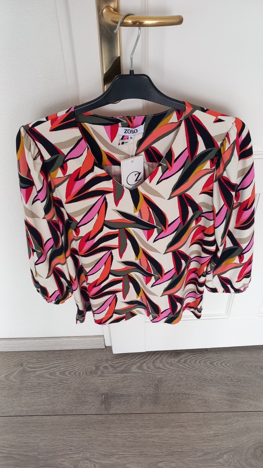 ZOSO* NIEUWE KATJA IVORY/MULTI TRAVELSTOF BLOUSE/TOP., Maat 38/40 (M), Overige kleuren, Nieuw, Ophalen of Verzenden