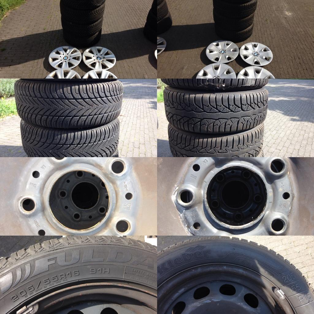 BMW 5x120 16 inch stalen velgen met wieldoppen, Ophalen, Gebruikt