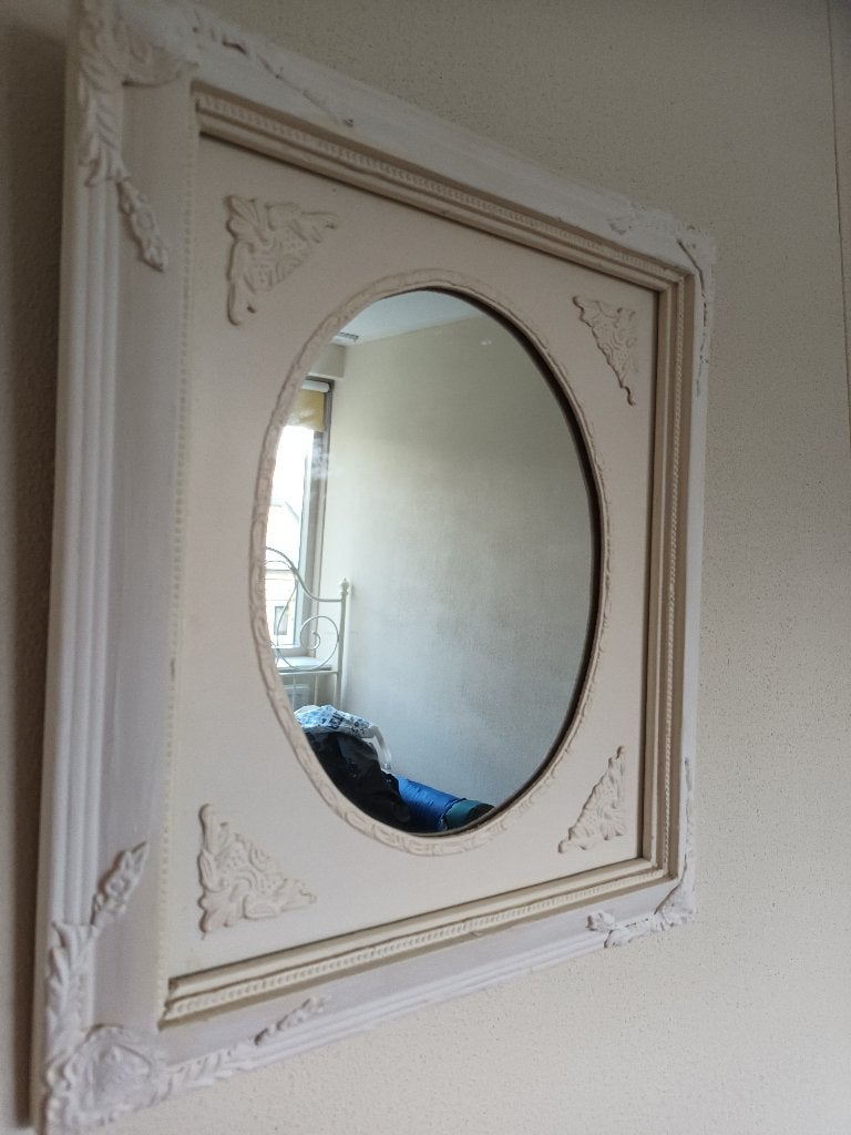 Spiegeltje wit, Huis en Inrichting, Ophalen, Minder dan 50 cm, Zo goed als nieuw, Minder dan 100 cm