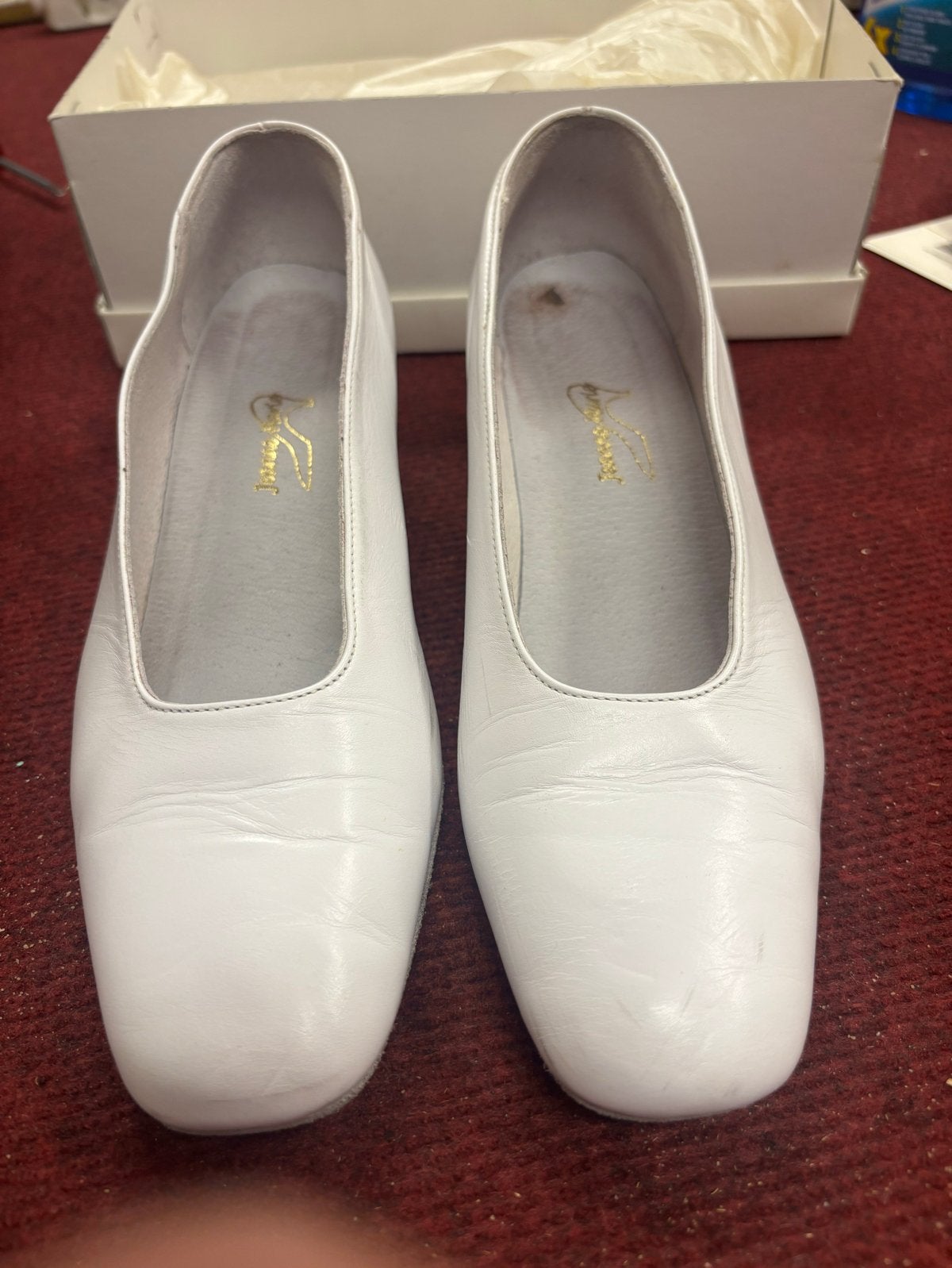 Jeanne Marie Dansschoenen Wit Leer Maat 39, Ophalen of Verzenden, Gedragen, Wit, Dansschoenen