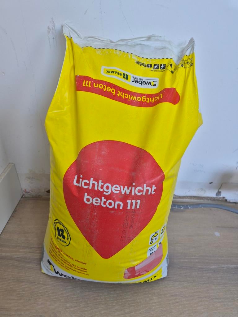 1 zak lichtgewicht beton 111, Doe-het-zelf en Verbouw, Overige Doe-het-zelf en Verbouw, Ophalen of Verzenden, Nieuw