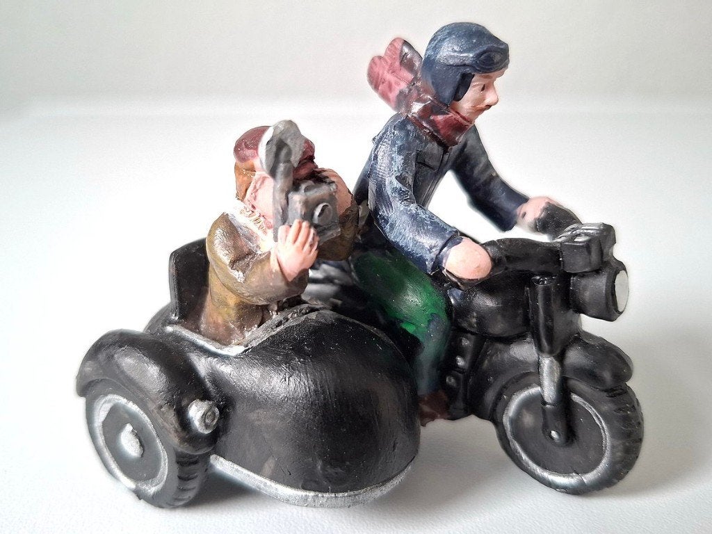 Kerst Motor met zijspan Kerst figuren, Diversen, Ophalen, Gebruikt