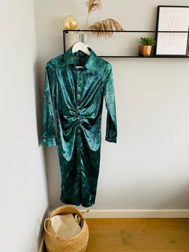 Jurk/ midi jurkje/ zomerjurk/ dress van Zara, maat S/36, Blauw, Nieuw, Ophalen of Verzenden, Maat 36 (S)
