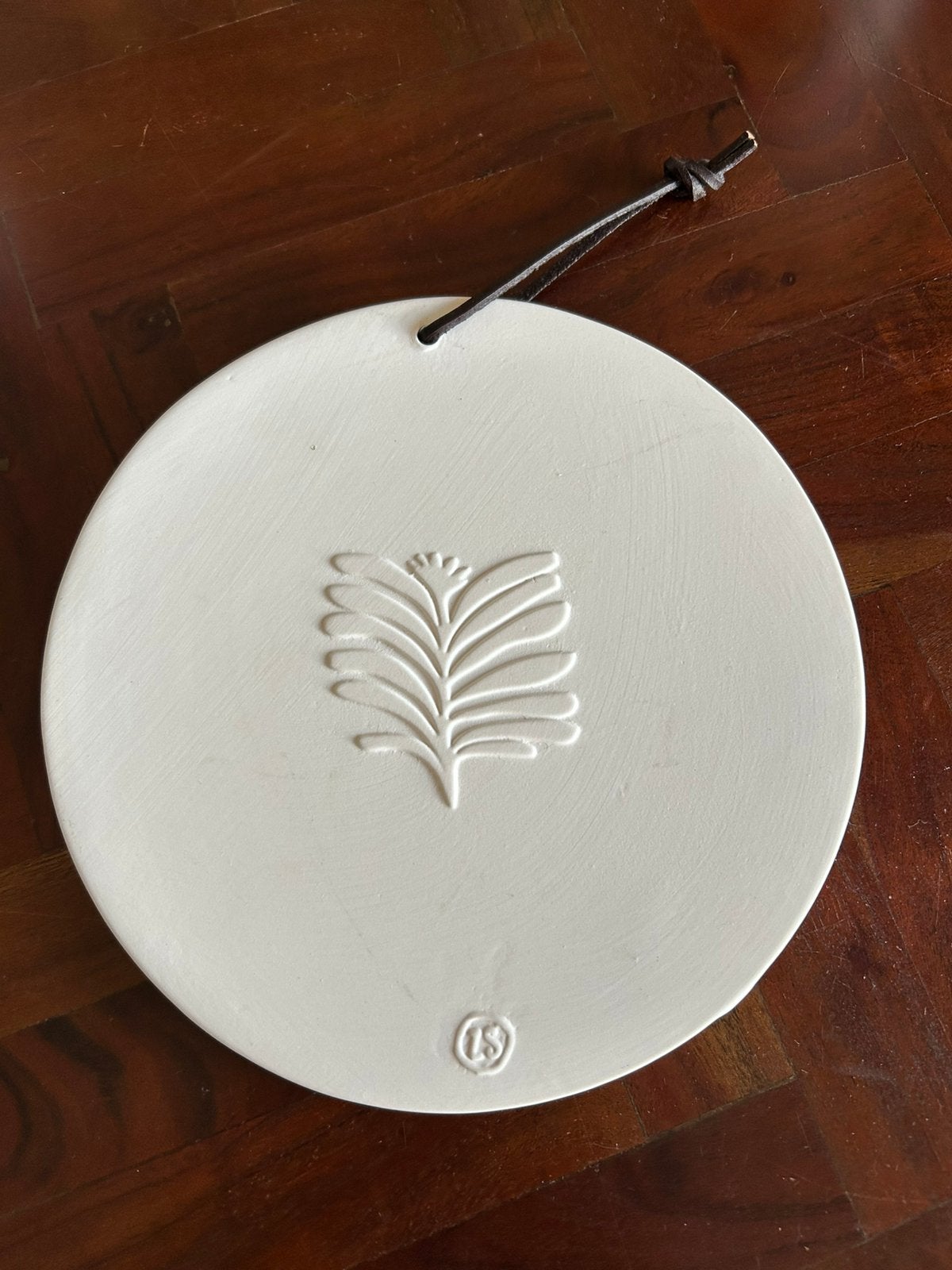 Zusss wanddecoratie plaquette wit nieuw, 20 cm, Decoratieobject, Ophalen of Verzenden, Zo goed als nieuw