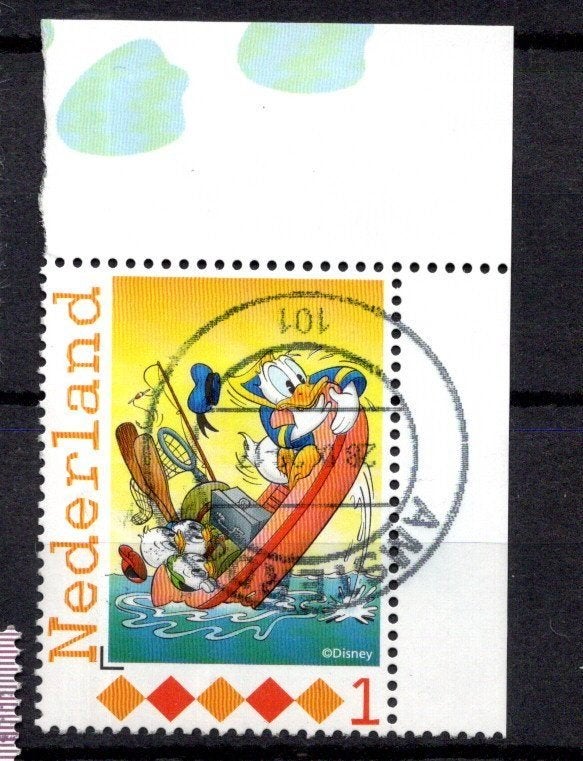 gestempelde zegel. persoonlijke: Donald duck, Postzegels en Munten, Ophalen of Verzenden, Na 1940, Gestempeld