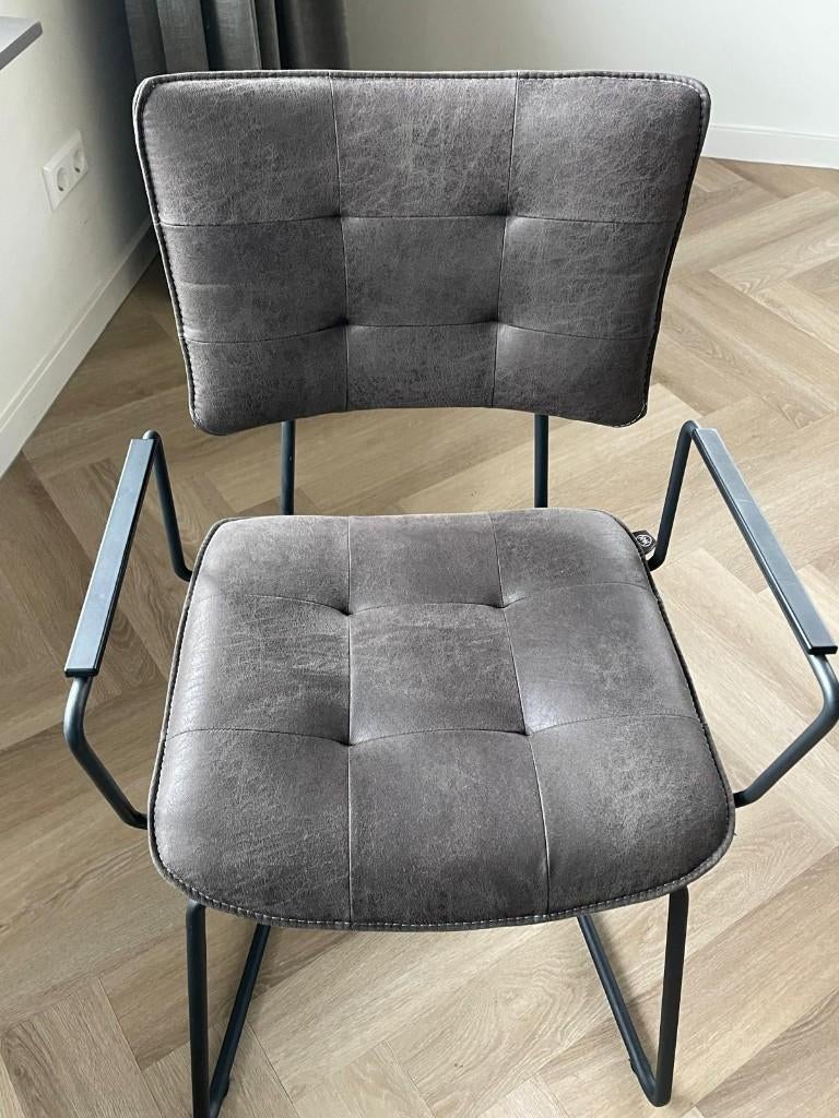 Henders & Hazel eetstoelen en barkrukken set., Ophalen, Zo goed als nieuw, Grijs, Vijf, Zes of meer stoelen