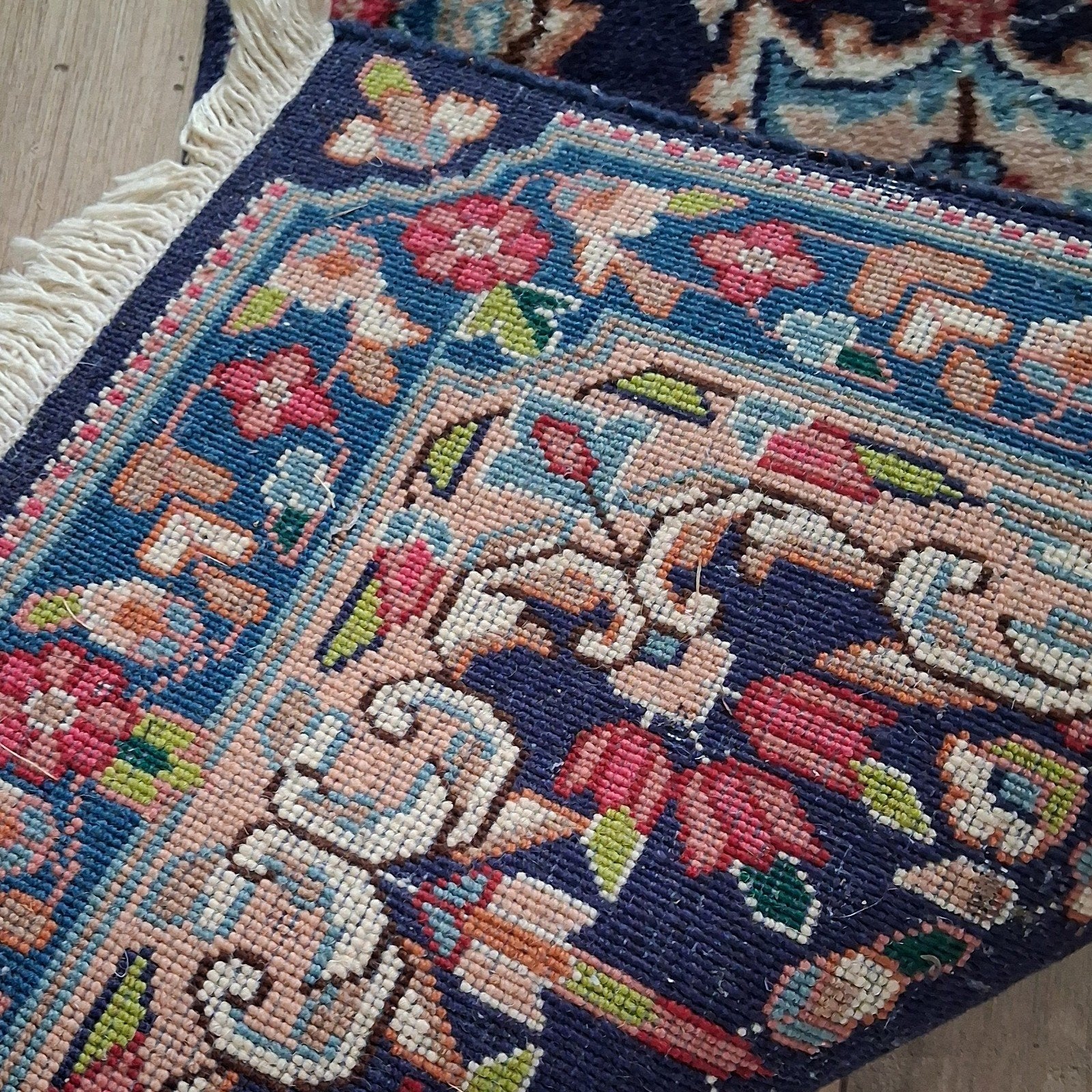 Antieke Handgeknoopte Perzische Loper Sarough - 190 x 45 cm, Minder dan 50 cm, Ophalen of Verzenden, Zo goed als nieuw, X