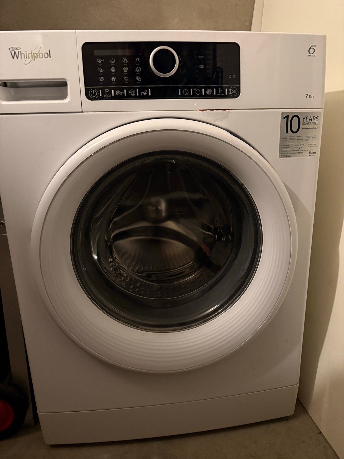 Whirlpool FSCR70410 Wasmachine 7kg - 6th Sense, Ophalen, 6 tot 8 kg, Gebruikt, 85 tot 90 cm
