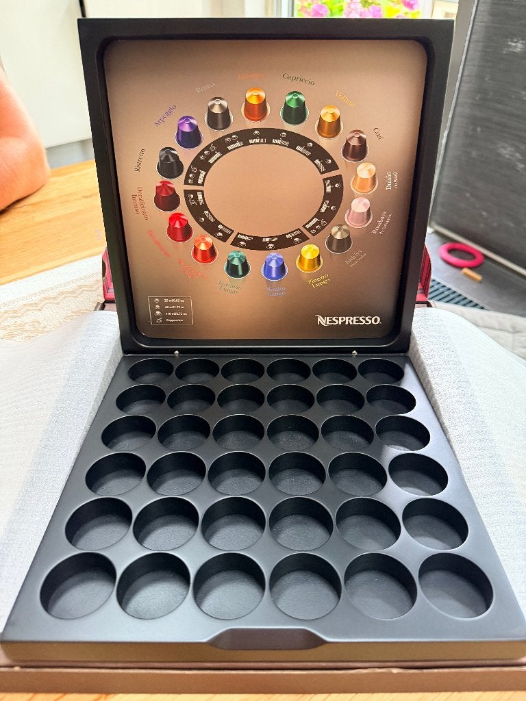 Nespresso Capsule showcase hout zwart NIEUW !!!!, Ophalen, Nespresso, Nieuw, Capsulehouder