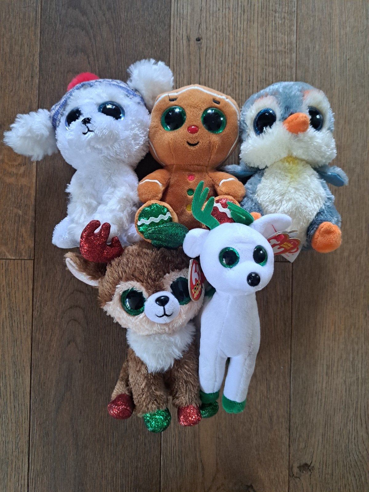 kerst+herfst en struisvogel beanie boo's ty, Kinderen en Baby's, Gebruikt, Overige karakters, Overige typen, Ophalen of Verzenden